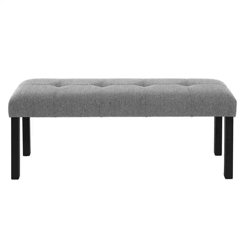 TUYOHW Banc moderne en lin avec capitonnage, banquette polyvalente pour table à manger avec pieds en bois, banc de bout de lit de style ferme pour salon, chambre à coucher
