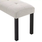 TUYOHW Banc moderne en lin avec capitonnage, banquette polyvalente pour table à manger avec pieds en bois, banc de bout de lit de style ferme pour salon, chambre à coucher