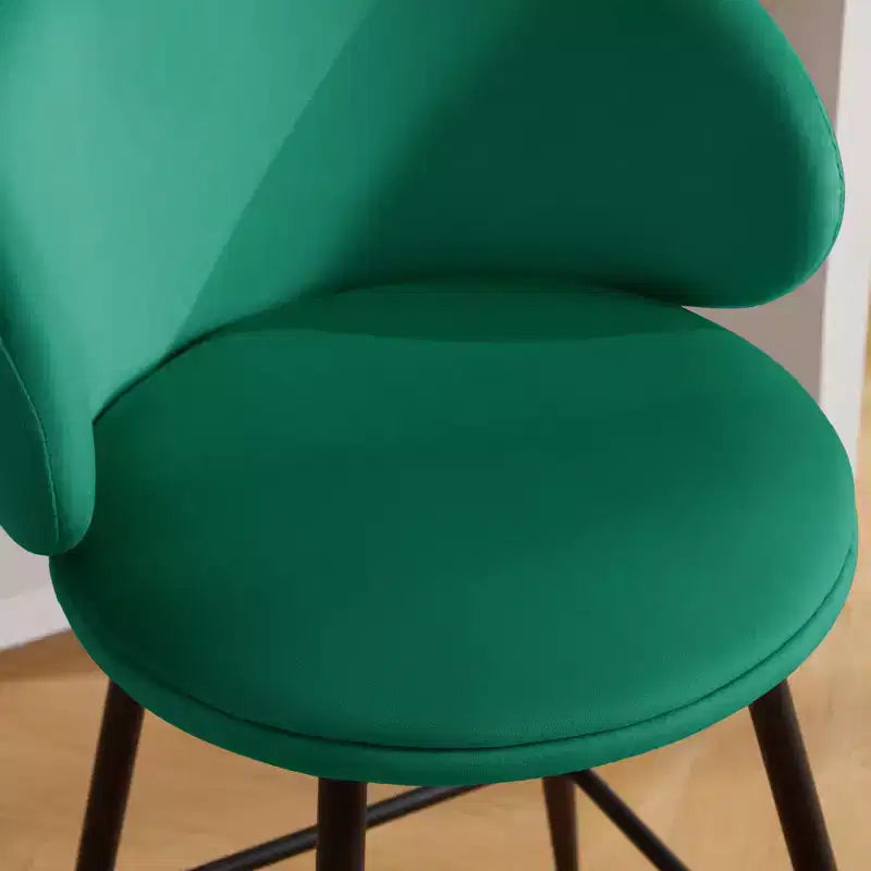 Bekrvio Tabourets de Bar Pivotants Hauteur Comptoir Lot de 2/3/4, Tabourets de Bar en Velours de 26 po avec Dossier Courbé, Pieds en Métal, Chaises de Bar Modernes pour Îlot de Cuisine