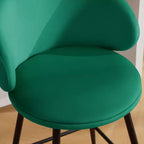 Bekrvio Tabourets de Bar Pivotants Hauteur Comptoir Lot de 2/3/4, Tabourets de Bar en Velours de 26 po avec Dossier Courbé, Pieds en Métal, Chaises de Bar Modernes pour Îlot de Cuisine