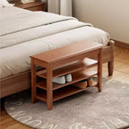 Banc à chaussures en bois massif TUYOHW 550 lb, étagère à chaussures robuste pour porte d'entrée, organisateur de chaussures multi-usage pour couloir et allée