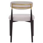 Chaise de salle à manger Covelle - Lot de 2 - DCH6400 - Noir Or/Gris tourterelle - Safavieh