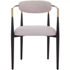 Covelle Dining Arm Chair - Set of 2 - DCH6401 - Black Gold/Dove Grey - Safavieh