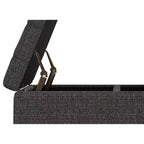 Ottoman de rangement carré et transitoire Elliot de 76 cm de large