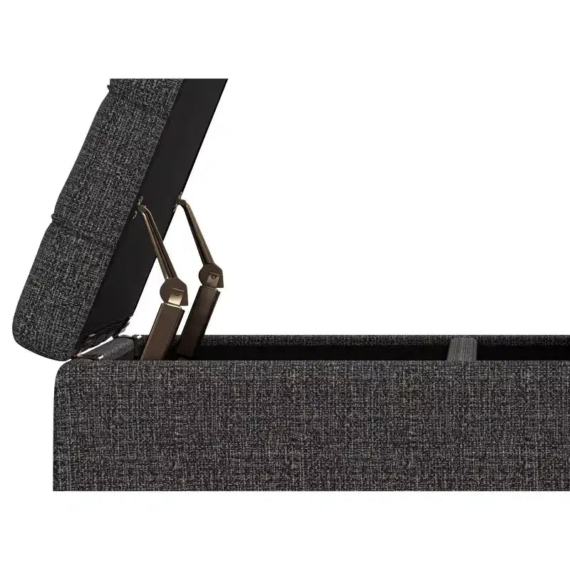Ottoman de rangement carré et transitoire Elliot de 76 cm de large