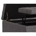 Ottoman de rangement carré et transitoire Elliot de 76 cm de large
