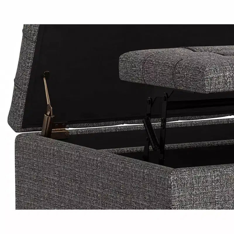 Ottoman de rangement carré et transitoire Elliot de 76 cm de large