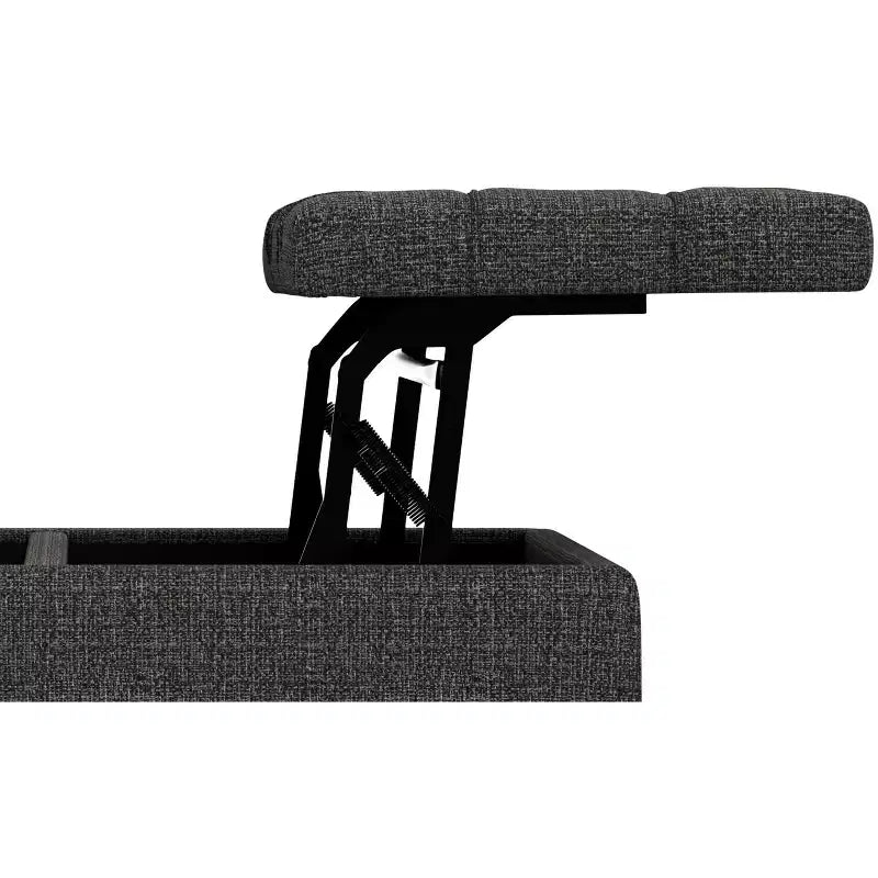 Ottoman de rangement carré et transitoire Elliot de 76 cm de large