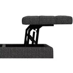 Ottoman de rangement carré et transitoire Elliot de 76 cm de large