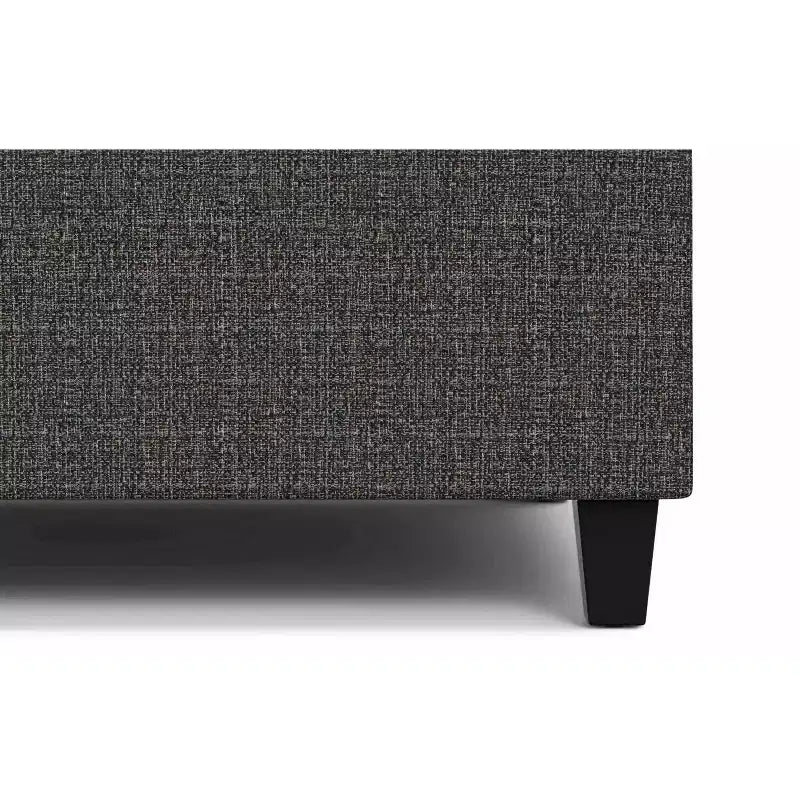 Ottoman de rangement carré et transitoire Elliot de 76 cm de large