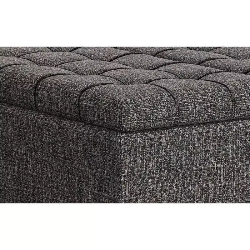 Ottoman de rangement carré et transitoire Elliot de 76 cm de large