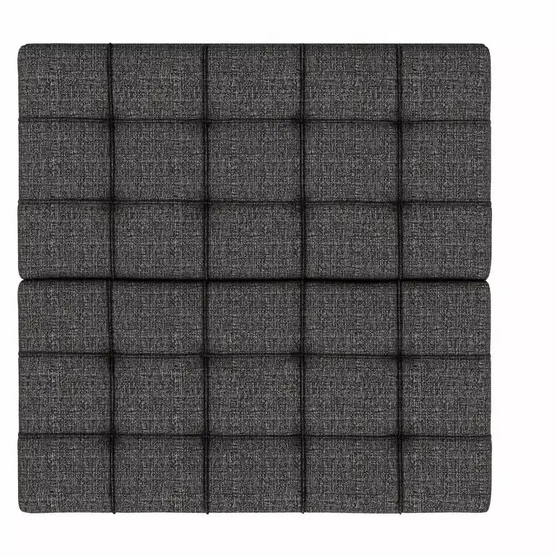 Ottoman de rangement carré et transitoire Elliot de 76 cm de large