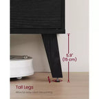 Meuble TV VASAGLE pour téléviseurs 65 pouces, Centre de divertissement avec étagère réglable, Table console multimédia de 147 cm de long, pour salon, chambre