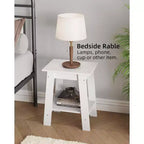 Table d'appoint Acekool avec étagère de rangement à 2 niveaux, table de chevet étroite moderne, petite table d'appoint pour salon et chambre à coucher, montage facile