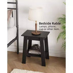 Table d'appoint Acekool avec étagère de rangement à 2 niveaux, table de chevet étroite moderne, petite table d'appoint pour salon et chambre à coucher, montage facile