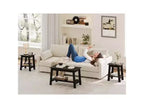 Table d'appoint Acekool avec étagère de rangement à 2 niveaux, table de chevet étroite moderne, petite table d'appoint pour salon et chambre à coucher, montage facile