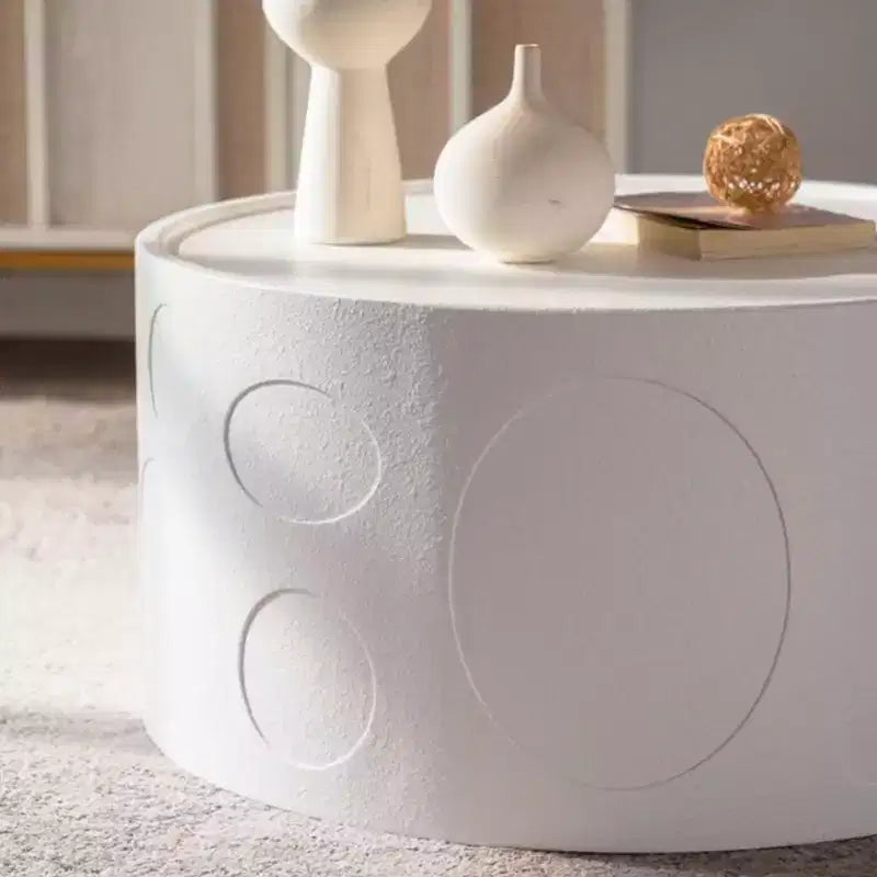 Table d'appoint ronde moderne en bois fabriquée à la main GDFStudio Luo