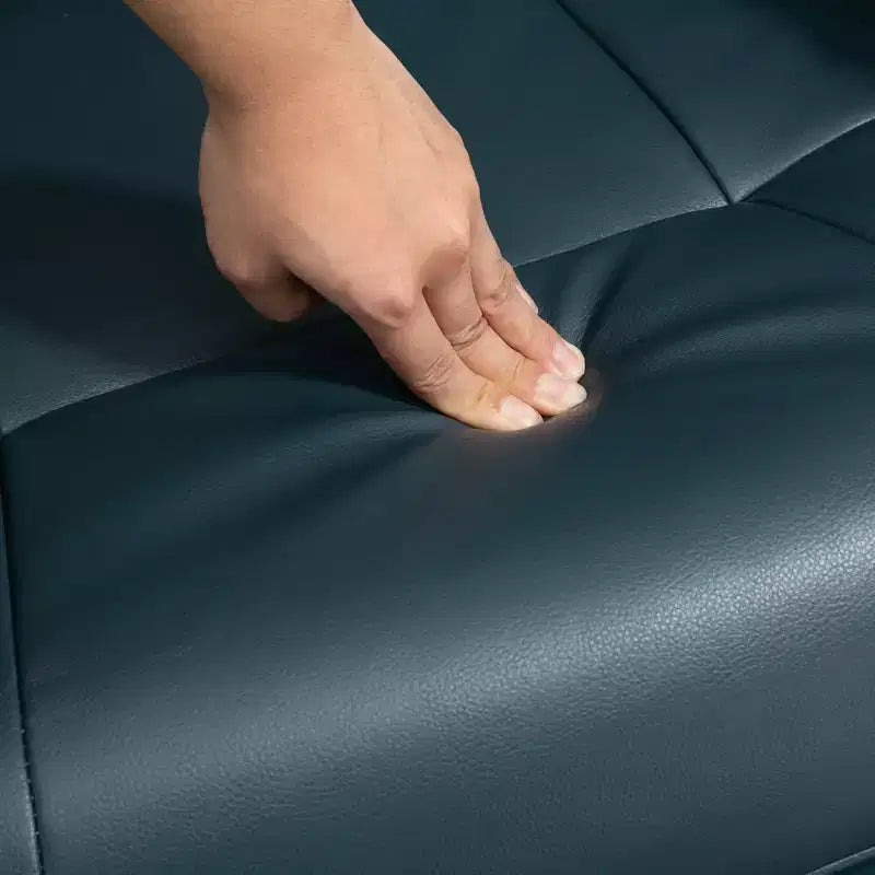 Fauteuil inclinable manuel en similicuir HOMCOM, fauteuil de relaxation pivotant réglable avec repose-pieds, accoudoir et base en bois enveloppée pour salon