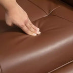 Fauteuil inclinable manuel en similicuir HOMCOM, fauteuil de relaxation pivotant réglable avec repose-pieds, accoudoir et base en bois enveloppée pour salon
