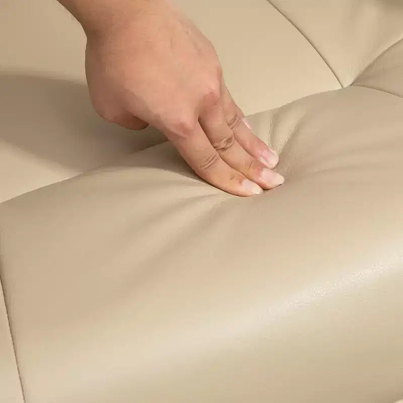 Fauteuil inclinable manuel en similicuir HOMCOM, fauteuil de relaxation pivotant réglable avec repose-pieds, accoudoir et base en bois enveloppée pour salon