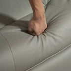Fauteuil inclinable manuel en similicuir HOMCOM, fauteuil de relaxation pivotant réglable avec repose-pieds, accoudoir et base en bois enveloppée pour salon
