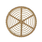 Table d'appoint ronde en rotin pour patio, table d'appoint de style bohème pour l'extérieur et l'intérieur, pour jardin, balcon, salon