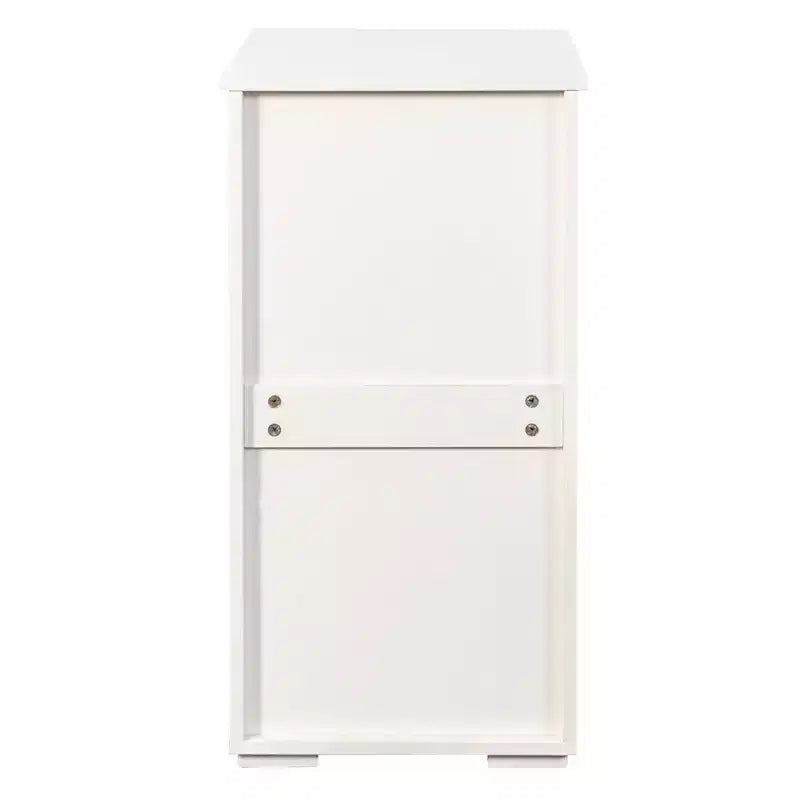 Meuble de rangement VIYET 29.5, panneau de particules blanc + armoire de rangement en MDF avec 1 sac de doublure amovible et étagère ouverte
