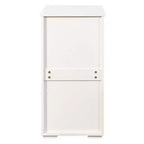 Meuble de rangement VIYET 29.5, panneau de particules blanc + armoire de rangement en MDF avec 1 sac de doublure amovible et étagère ouverte