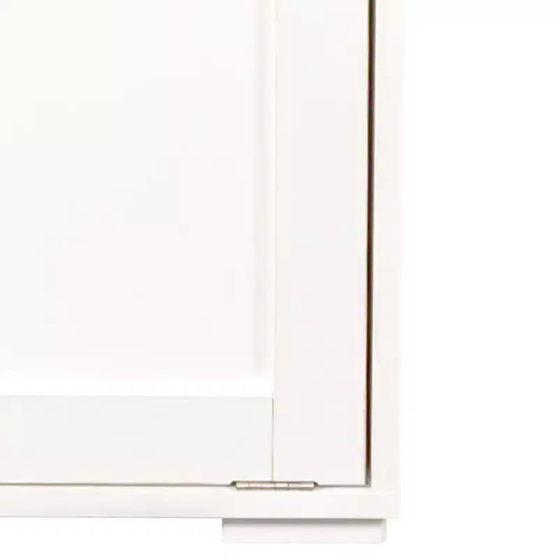 Meuble de rangement VIYET 29.5, panneau de particules blanc + armoire de rangement en MDF avec 1 sac de doublure amovible et étagère ouverte