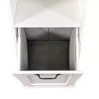 Meuble de rangement VIYET 29.5, panneau de particules blanc + armoire de rangement en MDF avec 1 sac de doublure amovible et étagère ouverte