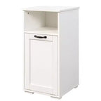 Meuble de rangement VIYET 29.5, panneau de particules blanc + armoire de rangement en MDF avec 1 sac de doublure amovible et étagère ouverte