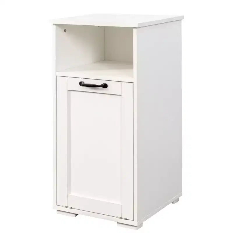 Meuble de rangement VIYET 29.5, panneau de particules blanc + armoire de rangement en MDF avec 1 sac de doublure amovible et étagère ouverte