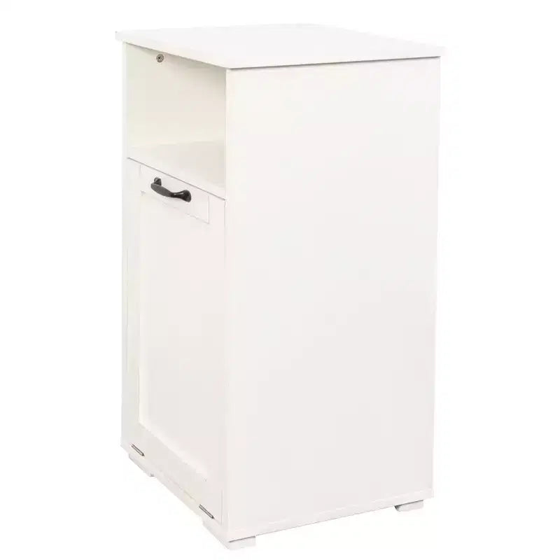 Meuble de rangement VIYET 29.5, panneau de particules blanc + armoire de rangement en MDF avec 1 sac de doublure amovible et étagère ouverte
