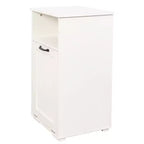 Meuble de rangement VIYET 29.5, panneau de particules blanc + armoire de rangement en MDF avec 1 sac de doublure amovible et étagère ouverte