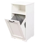 Meuble de rangement VIYET 29.5, panneau de particules blanc + armoire de rangement en MDF avec 1 sac de doublure amovible et étagère ouverte