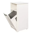 Meuble de rangement VIYET 29.5, panneau de particules blanc + armoire de rangement en MDF avec 1 sac de doublure amovible et étagère ouverte
