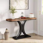 Table console d'entrée industrielle Lantine, table d'appoint compacte pour couloir et petits espaces