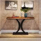 Table console d'entrée industrielle Lantine, table d'appoint compacte pour couloir et petits espaces