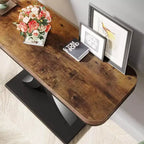 Table console d'entrée industrielle Lantine, table d'appoint compacte pour couloir et petits espaces
