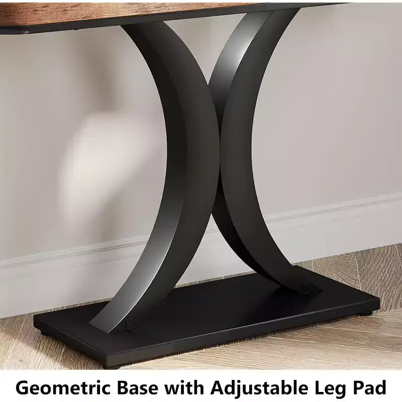 Table console d'entrée industrielle Lantine, table d'appoint compacte pour couloir et petits espaces