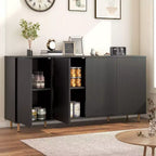 EROMMY 67 4-Door Sideboard Cabinet Buffet With Adjustable Shelves