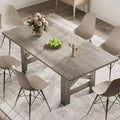 71 Long Large Wooden Farmhouse Kitchen Table with Thick Sturdy Frame for Kitchen,Office