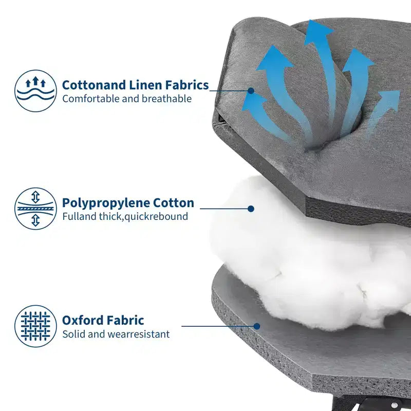 COZONY 75 Lit de Camp Pliant pour Adultes avec Coussin & Oreiller, Lit de Couchage Portable Robuste pour Utilisation Intérieure & Extérieure