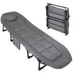 COZONY 75 Lit de Camp Pliant pour Adultes avec Coussin & Oreiller, Lit de Couchage Portable Robuste pour Utilisation Intérieure & Extérieure