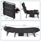 COZONY 75 Lit de Camp Pliant pour Adultes avec Coussin & Oreiller, Lit de Couchage Portable Robuste pour Utilisation Intérieure & Extérieure