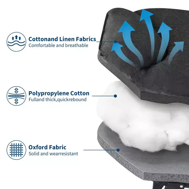 COZONY 75 Lit de Camp Pliant pour Adultes avec Coussin & Oreiller, Lit de Couchage Portable Robuste pour Utilisation Intérieure & Extérieure