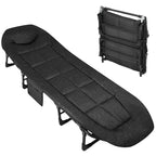 COZONY 75 Lit de Camp Pliant pour Adultes avec Coussin & Oreiller, Lit de Couchage Portable Robuste pour Utilisation Intérieure & Extérieure