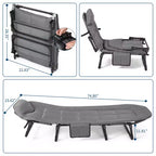 COZONY 75 Lit de Camp Pliant pour Adultes avec Coussin & Oreiller, Lit de Couchage Portable Robuste pour Utilisation Intérieure & Extérieure