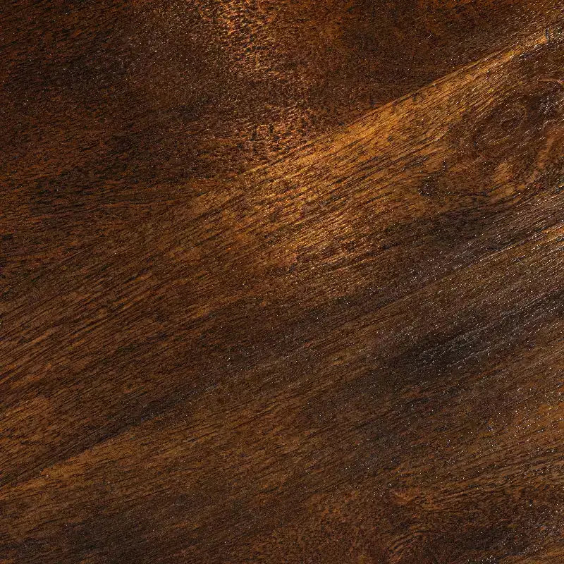 Table d'appoint ronde en bois de manguier avec pieds trépieds en noyer de Storied Home