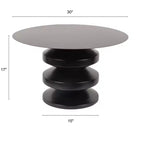 Table basse Storied Home en bois de manguier, finition noyer